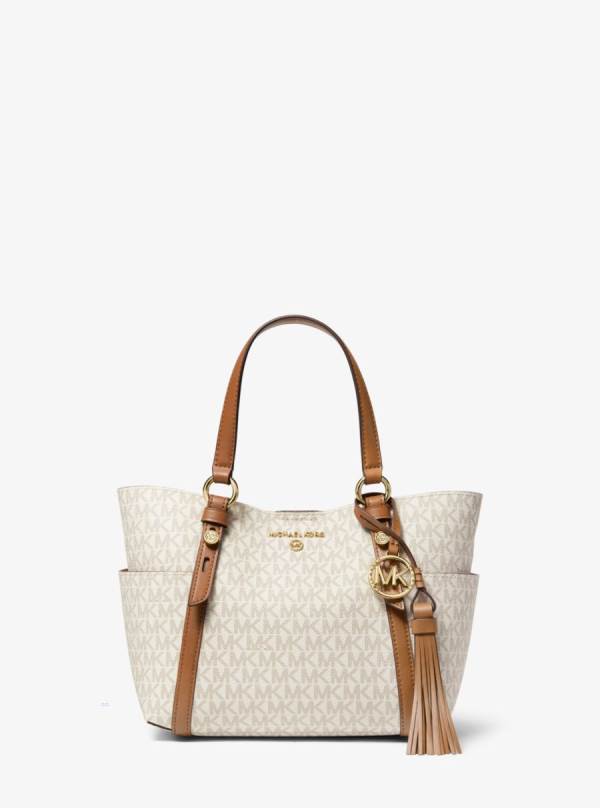 Damske Prenosná Taška Michael Kors Sullivan Small Logo Hnedožltý Hnede - Kabelky Michael Kors Outlet | EMQIO-5713